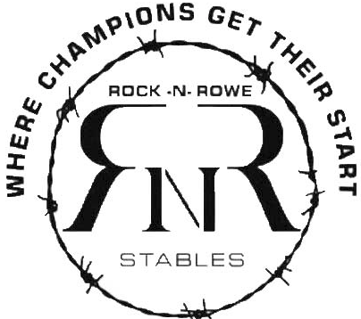 A logo of rock-n-rowe stables